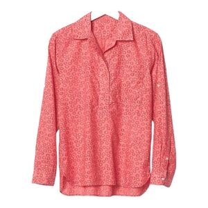 Women Gap Floral Rollover Pink Shirt (M)